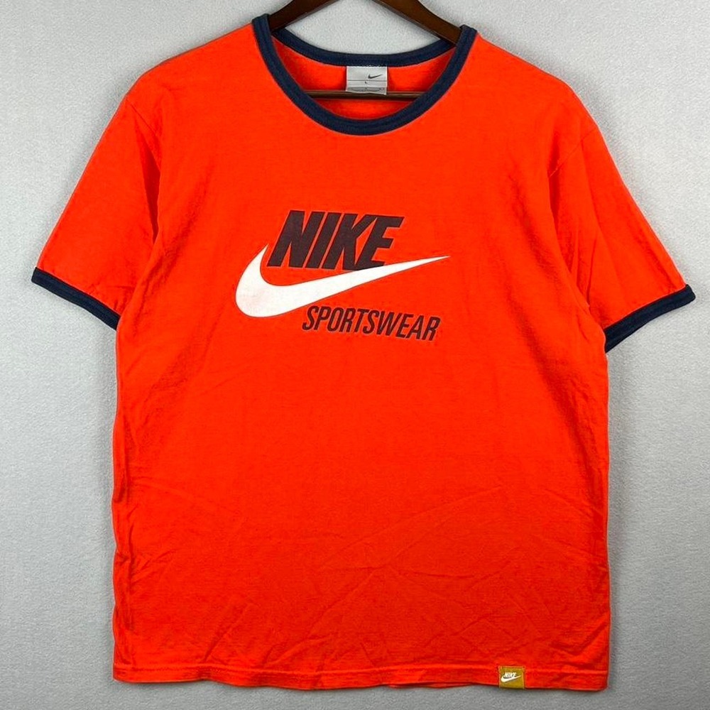 Vintage Nike Ringer Style Orange Tee Shirt L